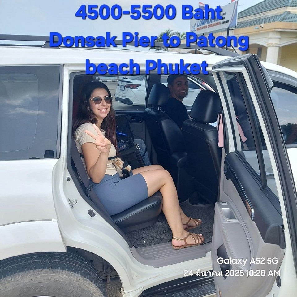 Privte SUV Donsak pier to PHUKET